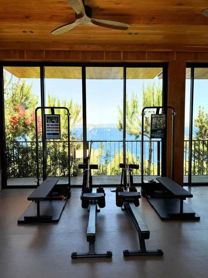 Träningsterrass på en resort