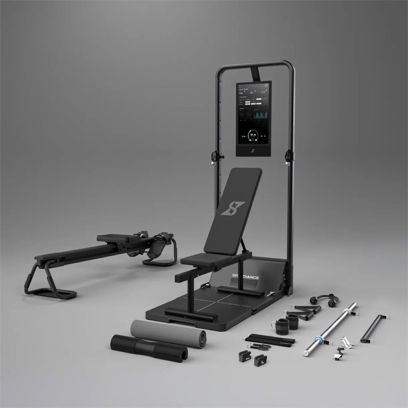 Speediance Gym Monster 2 Family Plus: machine, adjustable bench, rower and accessory kit