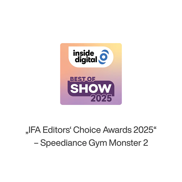 inside digital Best of Show 2025 badge: IFA Editors’ Choice Award for Speediance Gym Monster 2