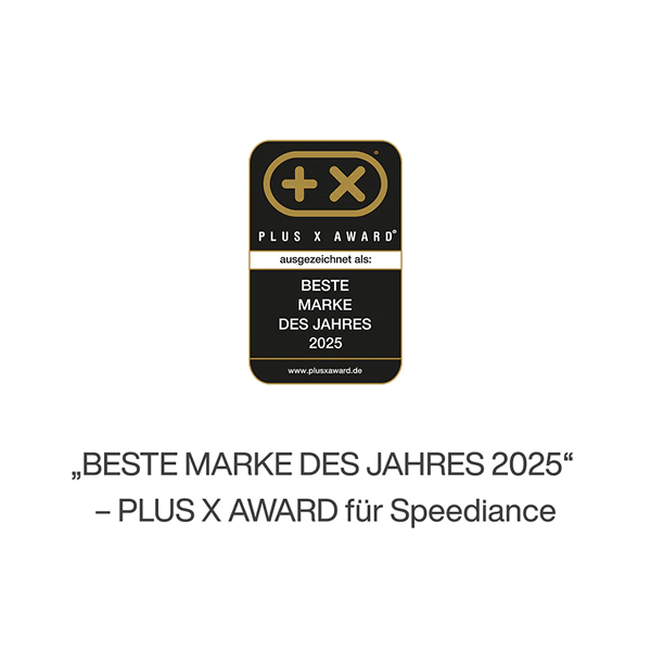 Plus X Award badge: Best Brand of the Year 2025 for Speediance