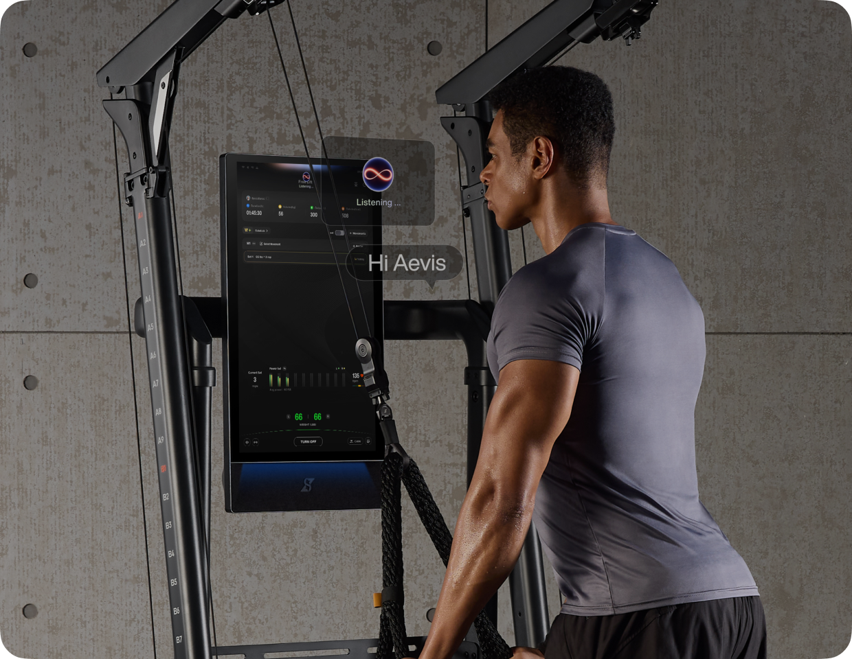 Athlete training with Gym Monster Ultra digital resistance